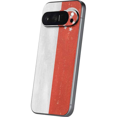 Singapore Flag Distressed Pixel 9 Pro XL Skin